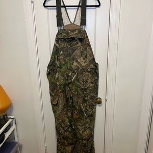 Vintage Camo Overalls / Bib - M / Redhead